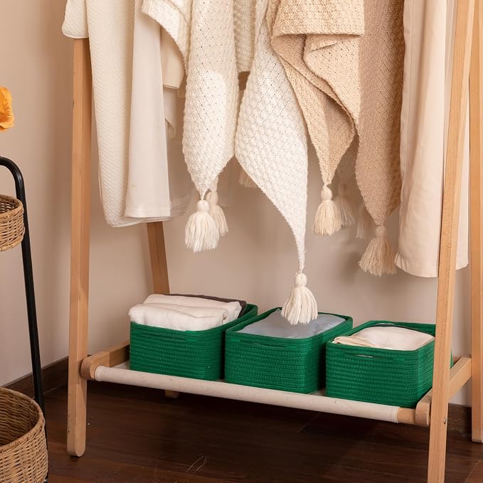 3 Pack Small Storage Baskets for Organizing, Cute Woven Decorative Gift Baskets - Image 6