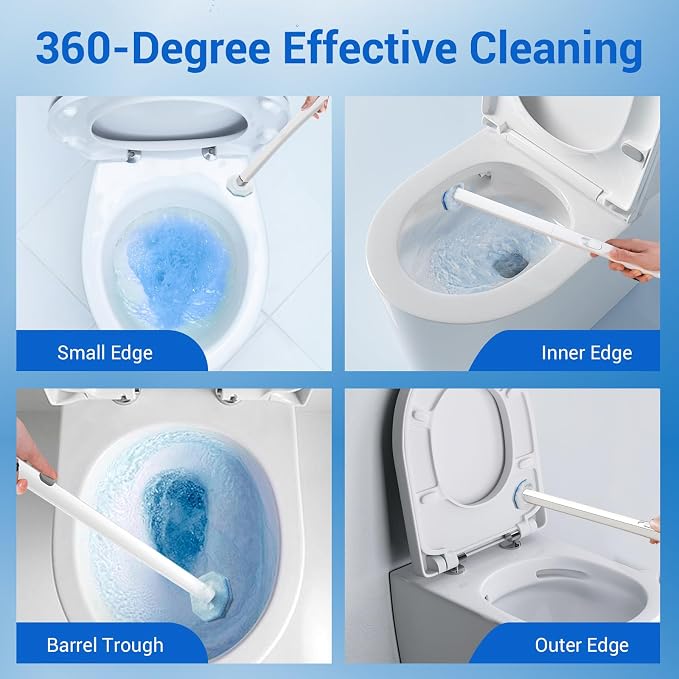 50 Counts Disposable Toilet Bowl Wand Refills, 5X Cleaning Power Toilet Cleaner - Image 4