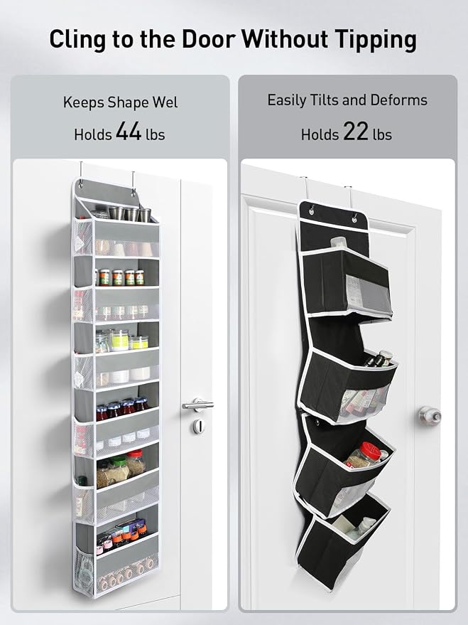 Yecaye 3 Pack Over The Door Organizer, 6-Tier Closet Door Hanging Organizer - Image 3