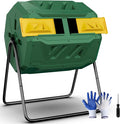 43 Gallon Outdoor Dual Chamber Tumbling Composter by NovaMicrodermabrasion