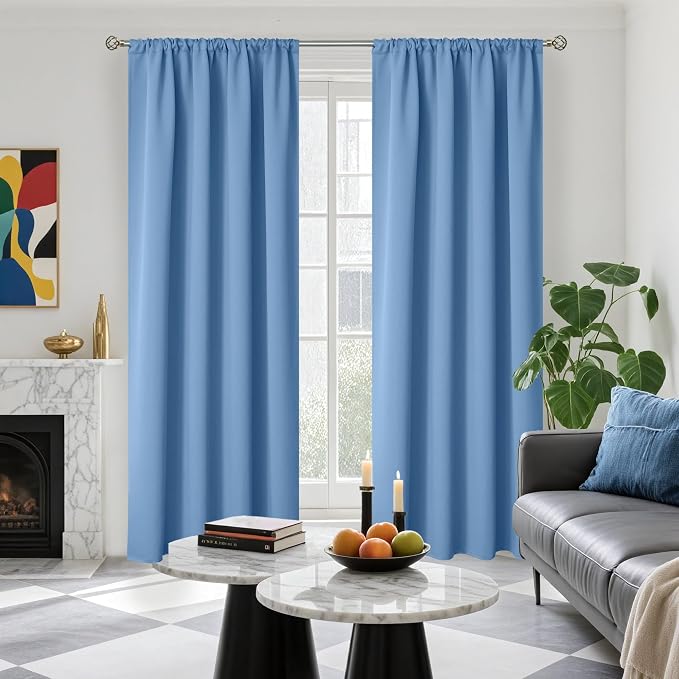 BGment Denim Blue Curtains 84 Inches Length - Image 4