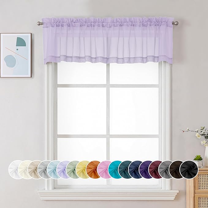 Chyhomenyc Sheer Lilac Valances by Chyhomenyc