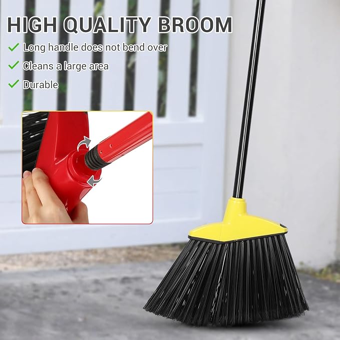 WILLBOND 20 Pcs Heavy Duty Broom Outdoor Indoor Commercial Angle Brooms Bulk - Image 6