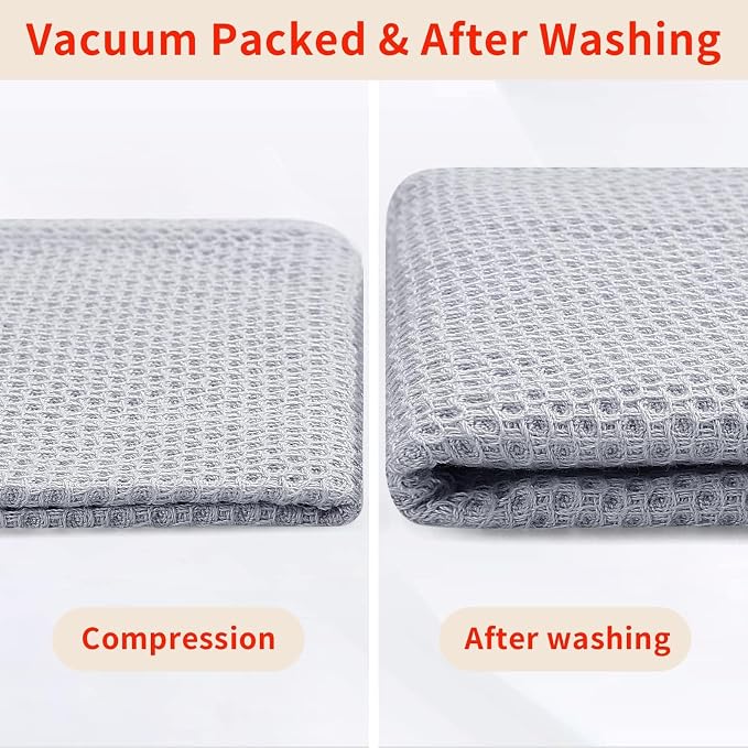 Homaxy 100% Cotton Waffle Weave Kitchen Dish Towels, Ultra Soft Absorbent Quick - Image 7