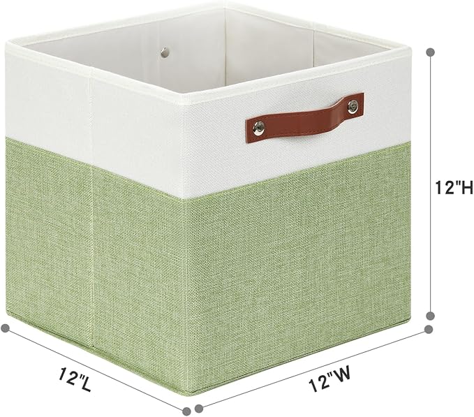 HNZIGE Fabric Storage Cubes for Shelves Set of 4, Storage Cubes Baskets 12 x12 - Image 6