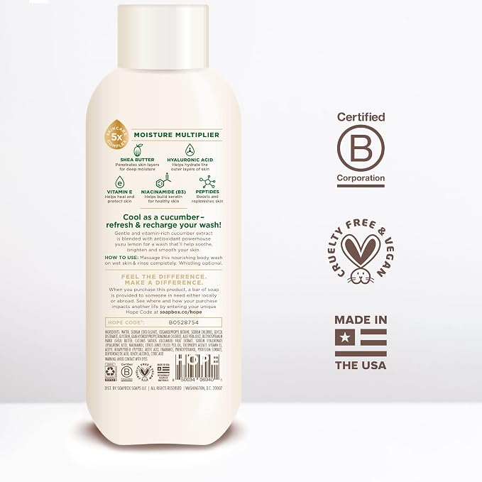 Soapbox Cucumber + Yuzu Lemon Body Wash - Image 4