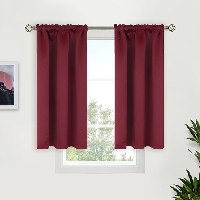 BGment Burgundy Blackout Curtains by BGment