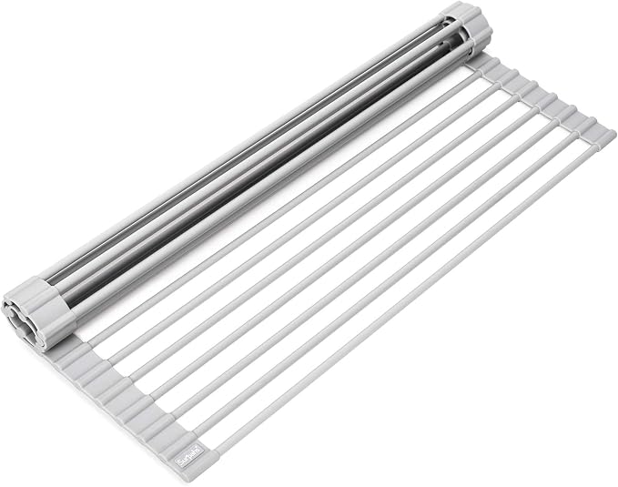 Surpahs Over Sink Foldable Multipurpose Roll-Up Dish Drying Rack, Silicone by Surpahs