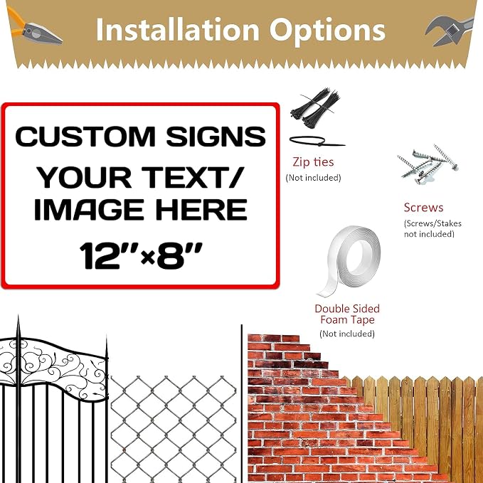 Aluminum Weatherproof Metal Sign Multiple Sizes Custom Personalized Text And - Image 4