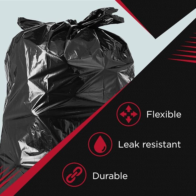 Veska 33 Gallon Trash Bags, Large Black Garbage Bags 30 Gallon, 32 Gallon - Image 9
