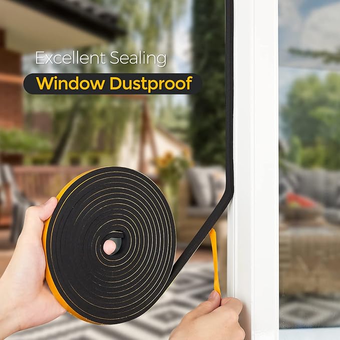 33 Feet Weather Stripping Door Seal, 1/2" Wide X 1/16" Thick Door Seal Strip - Image 7