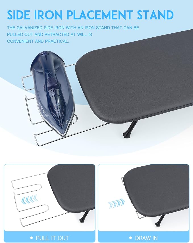 BiJun Small Ironing Board, Foldable Table Top Ompact Portable Mini Ironing - Image 6