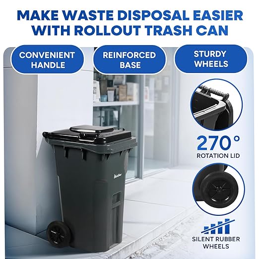 27 Gallon Outdoor Trash Can - Image 6