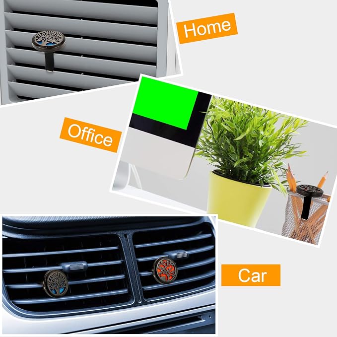 2 Pieces 316L Stainless Steel Car Aromatherapy Essential Oil Diffuser Air - Image 7