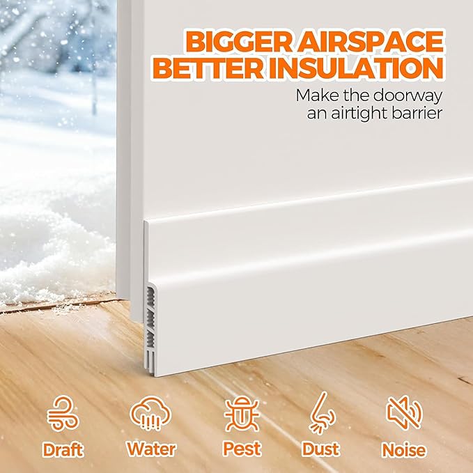 Holikme Door Draft Stopper Under Door Draft Blocker Insulator Doors Sweep - Image 2