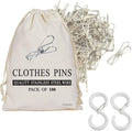 100 Pcs Clothespins Laundry Chip Clips by MATIMASU