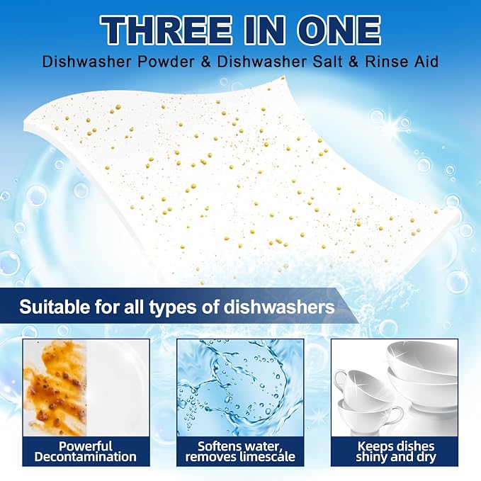 Eco Dishwasher Detergent Sheets Up To 160 Loads, Unscented Plastic Free - Image 2