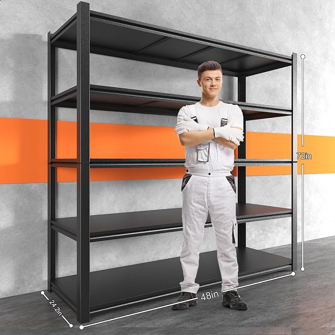 48.2" W Garage Shelving 3000LBS Storage Shelves Heavy Duty Garage Storage - Image 2