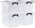 Citylife 22 QT Clear Plastic Storage Bins by CitylifeHomeOrganization