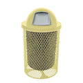 COATEDOUTDOORFURNITURE RDT-TXTSAND Heavy Duty 32 Gallon Round Trash Receptacle by CoatedOutdoorFurniture