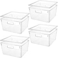 Extra Large Stackable Clear Plastic Storage Bins by CONTROLKITCHEN