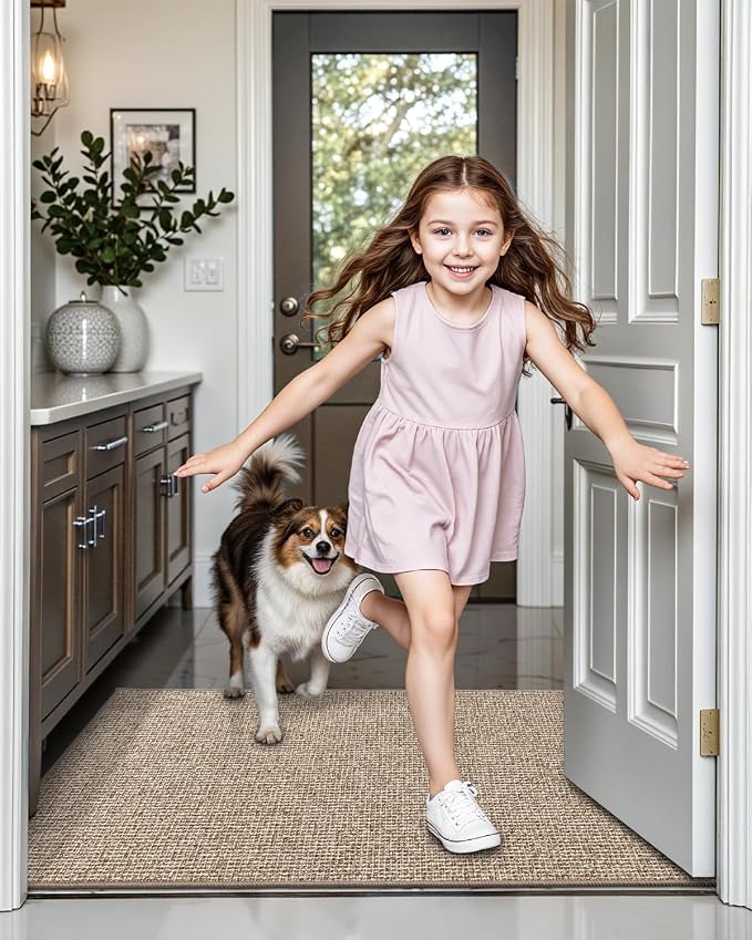 LUMI Indoor Door Mat 36"x56", Ultra Thin Low Profile Non-Slip Doormat - Image 5
