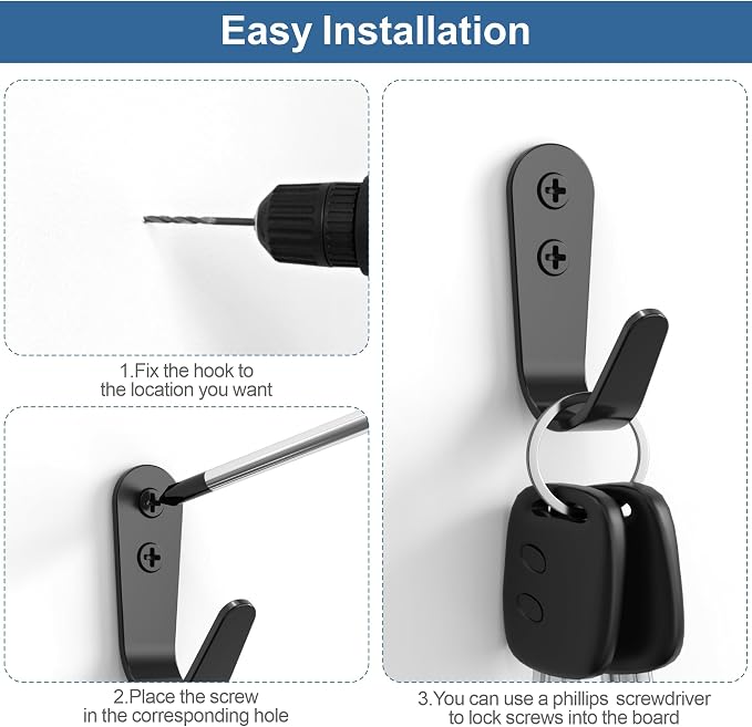 10PCS Hooks - Wall Mount Coat Hooks - Image 6