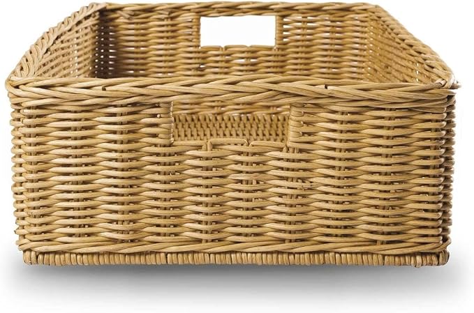 The Basket Lady Under the Bed/Basic Wicker Storage Basket, 22 in L x 16.5 in W - Image 3