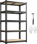 1980LBS Storage Shelves, 5-Tier Adjustable Pantry Shelves, Metal Shelving Unit by Durayloly