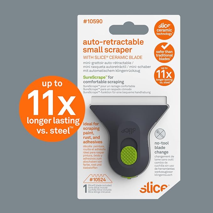 Slice 10590 Small Scraper, Ceramic Blade, Lasts 11x Longer Than Metal, Finger - Image 8