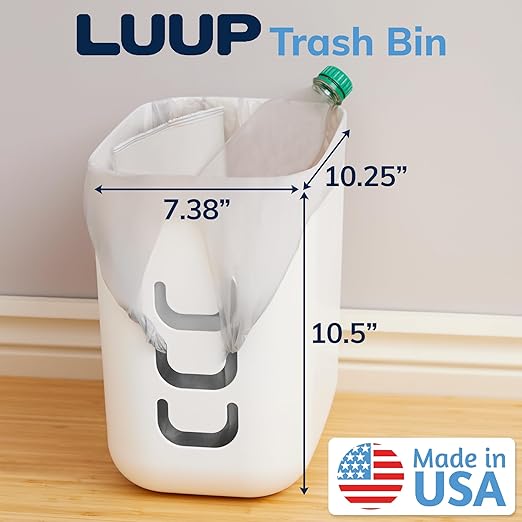 STORi Luup Bathroom Wastebasket, Secure Grocery Bags, Plastic Garbage Container - Image 2