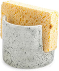 Kitchen Sink Sponge Holder, Dish Sponge Rack Ceramic Brush Holder Farmhouse by LAUCHUH