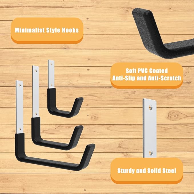 Heavy Duty Utility Hooks for Garage Storage Utility Hooks Wall Mount, Garage - Image 3