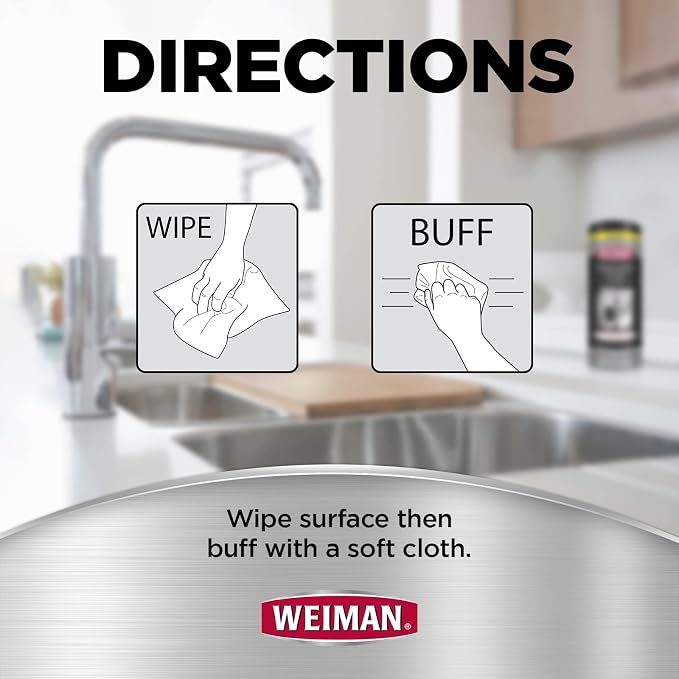 Weiman Stainless Steel Cleaner, Removes Dirt, and Grease, No Streaks or Residue - Image 4