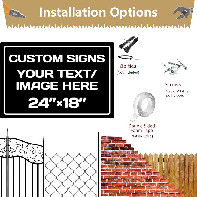 Personalized signs, Aluminum Weatherproof Metal Sign, Optional reflective or - Image 4