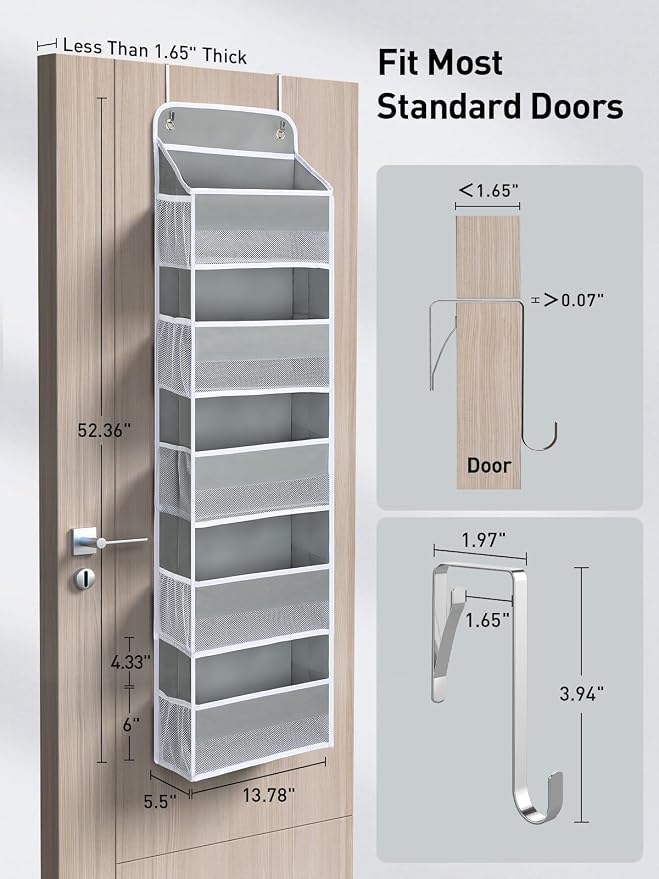Yecaye 2 Pc Over The Door Organizer - Image 6