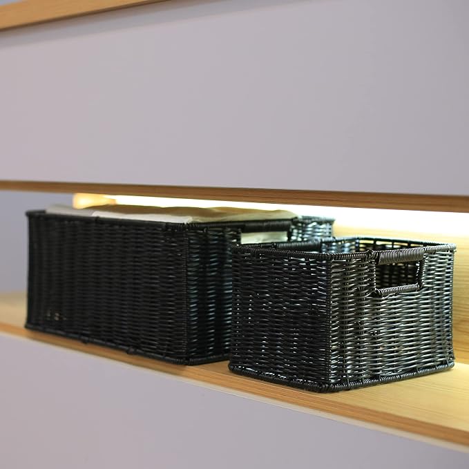 HOONEX Large Wicker Baskets for Storage, Woven Plastic - Image 8