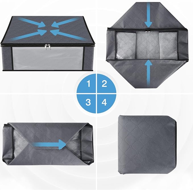 HomeHacks Storage 10-Pack Clothes Organizer Storage Bags Foldable Storage Box - Image 7
