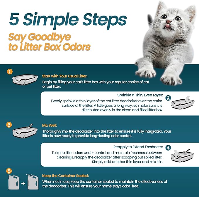 Cat Litter Deodorizer - 4Lb Activated Carbon Litter Box Odor Eliminator - Image 6