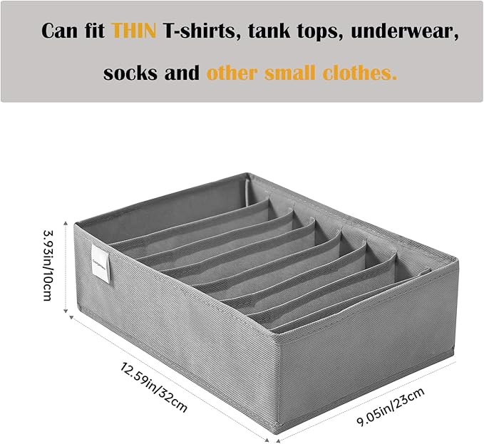 4 Packs T-shirt Drawer Organizers - Image 3