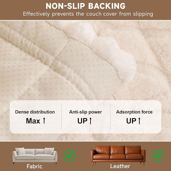 OTOB All Season Couch Cover for Dogs Washable, Non Slip Fuzzy Plush Pet Couch - Image 6