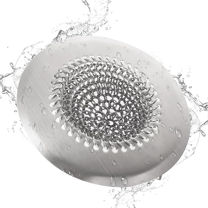 Sink Drain Strainer Kitchen Mesh Sink Strainer, Reversible Easy Clean Stainless by BESSEEK