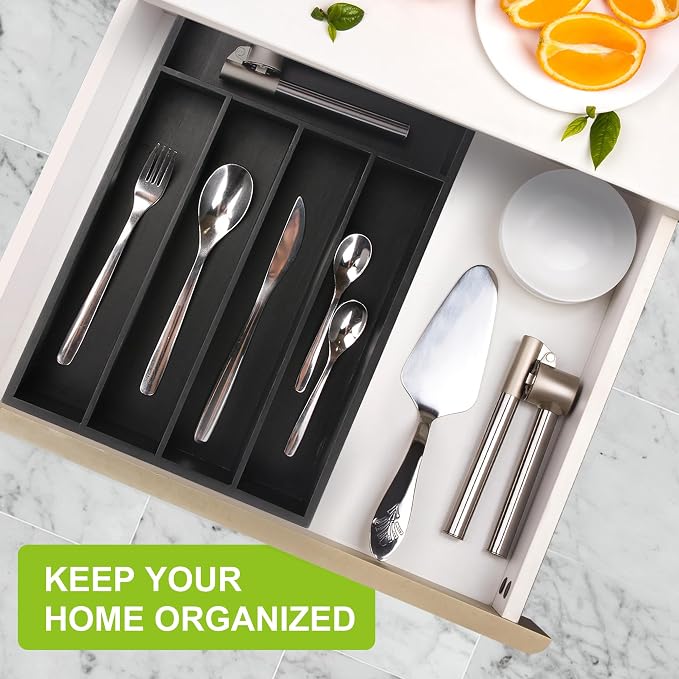 Bamboo Kitchen Drawer Organizer - Image 4
