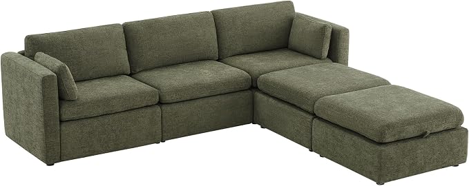 CHITA Oversized Modular Cloud Sectional Fabric Sofa Set, FSC Certified U Shaped - Image 4