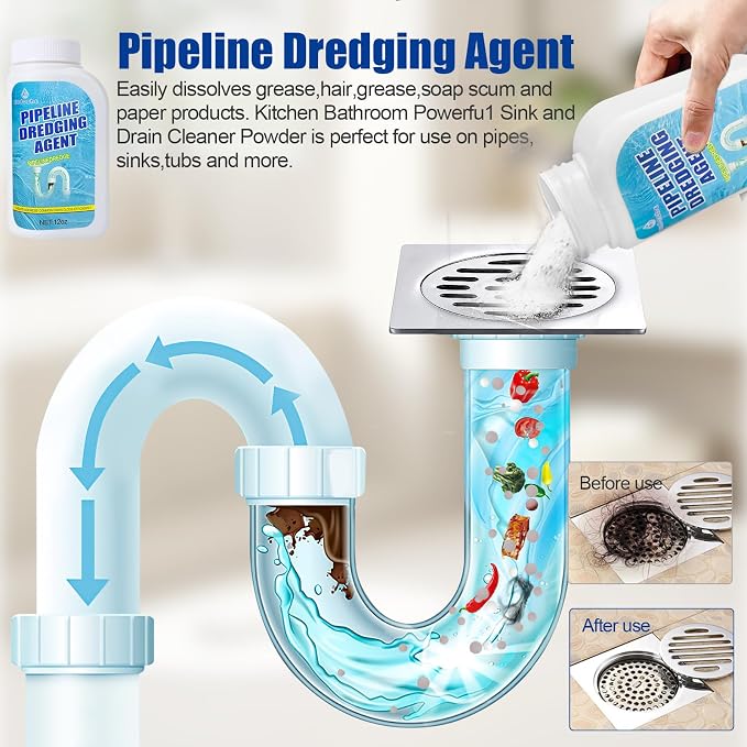 Pipeline Dredging Agent, Drain Clog Remover, Powerful Unclog Sink Drain Cleaner - Image 2