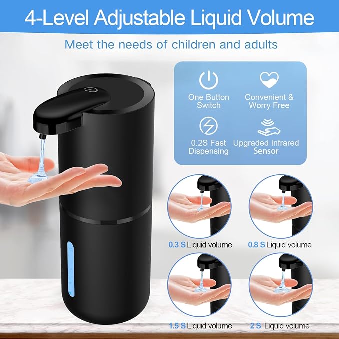 Automatic Liquid Soap Dispenser Bathroom Kitchen Dish Liquid Body Shampoo - Image 4