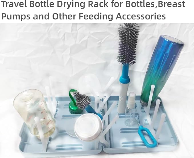 Travel Bottle Drying Rack Space Saving, Foldable Bottle Drain Rack - Image 5