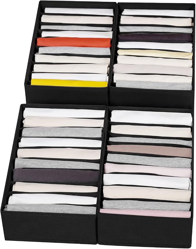 4 Packs T-shirt Drawer Organizers by Coorganisers