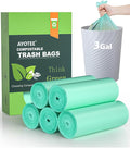 Compost Bags 3 Gallon 125 Packs, AYOTEE Compostable Trash Bags 3 Gallon by AYOTEE