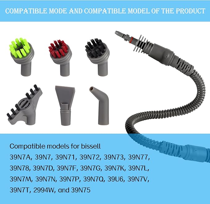 39N7A 32.8in Steam Extension Hose Replacement Parts Compatible - Image 2